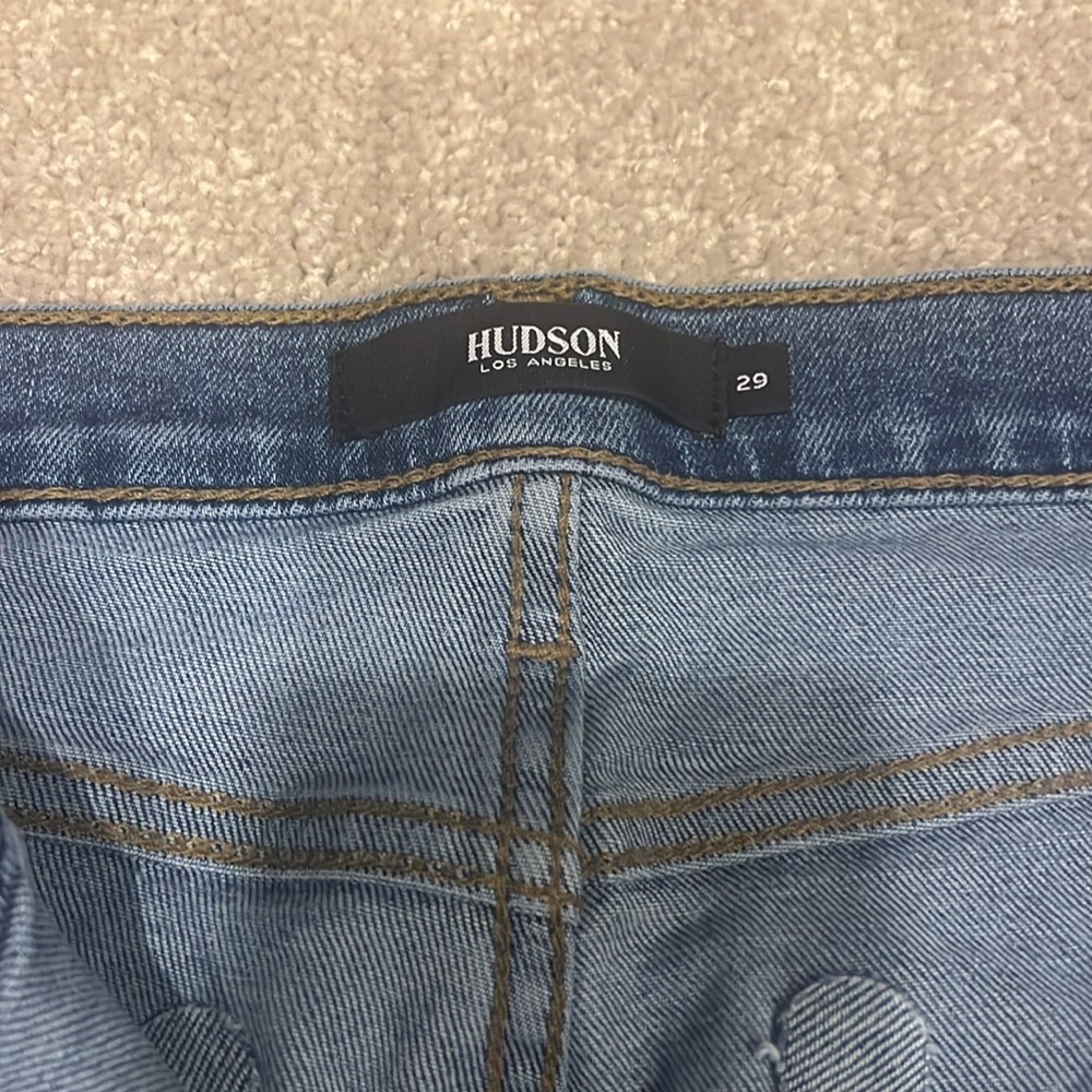 Hudson Split Front Hem Barbara Straight Jeans - image 2